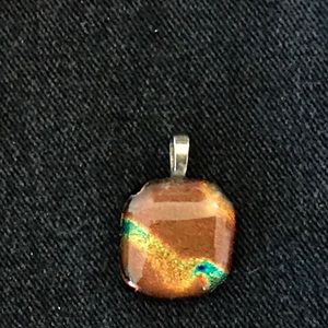 Handmade fusion glass pendant
